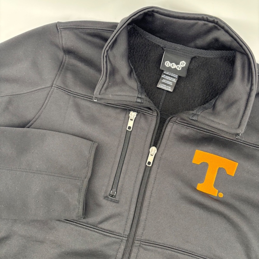 Gen2 Tennessee Volunteers Jacket Kids L‎ 14/16 Black Full Zip Fleece Softshell